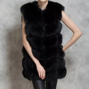 Fox fur sleevless jacket